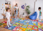 KC Cubs | Looney Tunes ABC Alphabet, Seasons, Months and Days of The Week Educational Learning & Game Play Area Non Slip Boy & Girl Kids Rug Carpet for Children Bedroom, Toddler Classroom & Baby Mat