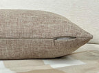 Aiking Home Woven Fine Faux Linen Throw Pillow Cover, Size 12"x18", Wheat