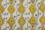 Area Rug 9' Square Rug Yellow & Beige Cotton Dhurrie Oriental Thick 0.19 inches Stone Easy Washable Rug Hand Wash Cotton Carpet Flatweave Rug Indoor Outdoor Rugs for Hall Room, Dining Room