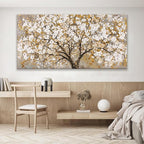 Large Wall Art For Living Room Gold Abstract Tree Of Life Modern Artwork Canvas Art Wall Decor Painting Tree Pictures Home Wall Decor Ready To Hang For Bedroom Decor 29" X 58"