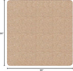 House, Home and More Skid-Resistant Carpet Indoor Area Rug Floor Mat - Praline Brown - 8 Ft X 8 Ft - Non Slip Rubber Backing, Stain Resistant, Dog Friendly, Living Room Bedroom Kitchen Entryway