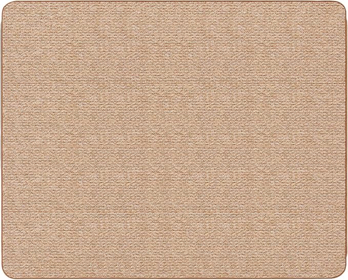 House, Home and More Skid-Resistant Carpet Indoor Area Rug Floor Mat - Praline Brown - 8 Ft X 10 Ft - Non Slip Rubber Backing, Stain Resistant, Dog Friendly, Living Room Bedroom Kitchen Entryway