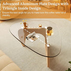Coffee Tables Glass Small Farmhouse Coffee Table Mid-Century Modern Wood Center Table for Living Room, Original Transparent, 36 Inch