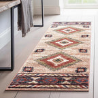 Well Woven Tulsa Lea Cream Traditional Southwestern Tribal 2X7 (2'3" x 7'3") Runner Rug
