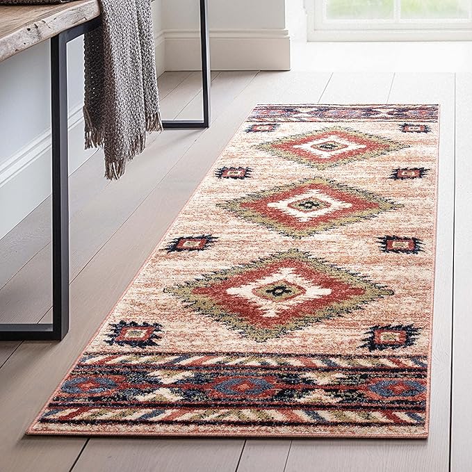 Well Woven Tulsa Lea Cream Traditional Southwestern Tribal 2X7 (2'3" x 7'3") Runner Rug