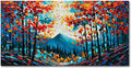 Forest Landscape Hand Painted Art Oil Painting Natural Landscape Oil Painting Large Canvas Wall Art Decoration 24×48 Inches