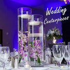 CYS Excel Clear Glass Cylinder Vase (H:20" D:4") | Multiple Size Choices Glass Flower Vase Centerpieces | Hurricane Floating Candle Holder Vase