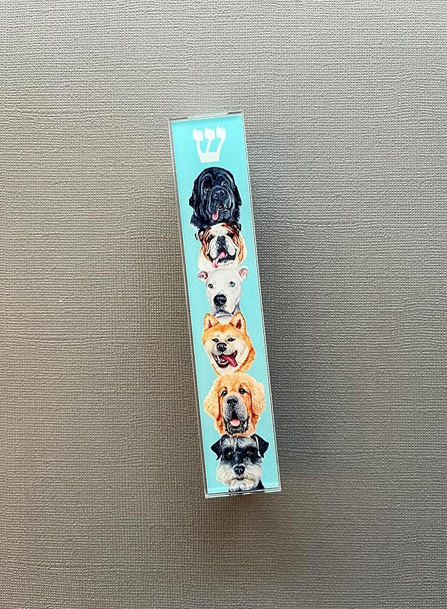 Dog Mezuzah, Scroll Case, Acrylic/Aluminum Waterproof, Jewish Gift, Housewarming, Engagement (Add Kosher Scroll)