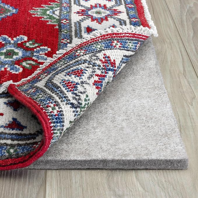 RUGPADUSA - Eco-Plush - 9'x13' - 3/8" Thick - 100% Felt - Extra Cushioned Rug Pad - Available in 3 Thicknesses, Many Custom Sizes