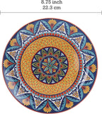 Bico Havana Salad Plates Set of 4, 8.75 Inch Ceramic Dessert Plates for Salad, Appetizer, Side Dishes, Microwave and Dishwasher Safe, Gift for Housewarming and Thanksgiving