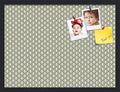 PinPix 24x18 Inch Cork Bulletin Board. This Decorative Framed Pin Board Comes with Yellow and Blue Waves Design and a Satin Black Frame. Ideal for Home Office Decor or Message Board (PinPix-321)