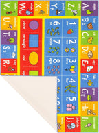 KC Cubs: Educational Rug: ABC Alphabet, Numbers & Shapes - 3x5' Playmat - Interactive Play, Activity Area Carpet, Bedroom-Classroom, Baby-Toddler-Kids