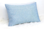 Aiking Home Woven Fine Faux Linen Throw Pillow Cover, Size 12"x18", Slate Blue
