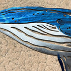 LiveInUrban Coastal Wall Art Whale Metal Wall Sculptures, Ocean Beach Themed Metal Hanging Home Decoration 3PCS 16.2"x12.1"
