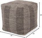 Christopher Knight Home Dora Cube Pouf, Brown, Beige, Yellow