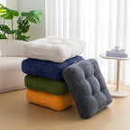 6" Washable Floor Pillow Cushion for Adults, Meditation Cushion Pillow, Large Square Floor Sitting, Removable Tufted Corduroy Cover, for Tatami Living Room or Yoga, 22x22 Inch, Machine Washable