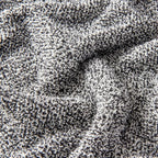 CozeCube Super Soft Fullfy Microfiber Reversible Knitted Blankets, Warm Cozy Fuzzy Plush Throw, Black and White Melange Throw Blanket for Couch Bed Sofa, 50" x 60"