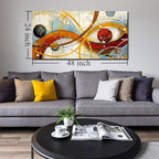 Large Abstract Canvas Wall Art for Living Room Bedroom Home Office Modern Wall Decor Line Geometric Abstract Picture Framed Canvas Prints Size 24x48