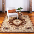 Rugs.com Chateau Collection Rug – 10 Ft Square Brick Red Medium Rug Perfect for Living Rooms, Kitchens, Entryways