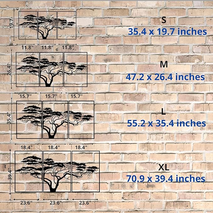AILLA Tree of Life Wall Art Decor Set of 3 Wall Hanging Sculpture Modern Wall Home Decoration 3D Textured Sculptures for Living Room Bedroom Office Dinnig Room 3 Panels Family Tree Wall Hangings