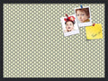 PinPix 30x22 Inch Cork Bulletin Board. This Decorative Framed Pin Board Comes with Yellow and Blue Waves Design and a Satin Black Frame. Ideal for Home Office Decor or Message Board (PinPix-321)