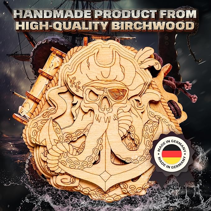 ESC WELT Blackbeard's Compass 3D Escape Room Puzzle Box - Brainteaser Money Box - Wooden Puzzle Game