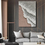 Limiyer Art 36x24 inch Hand painted Beach wave Landscape Oil painting Modern Abstract Texture Canvas Painter living wall Decorative art