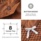 Bedsure Cooling Waffle Duvet Cover King - Cotton Blend Rayon Derived from Bamboo Duvet Cover Set for Hot Sleepers, Breathable Bedding Set with a Vintage Charm, 3 Pieces (Burnt Orange, King, 104"x90")
