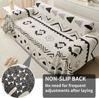 HAOMAIJIA Non Slip Couch Cover Sofa Covers for 3 Cushion Couch Washable sectional Couch Covers for Dogs pet Furniture Protector Couch Cover Blanket for Living Room (My-Black, 91"x134")