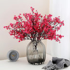 JAKY-Global 6pcs Babys Breath Artificial Flowers Gypsophila Bouquet Bulk Fake Spring Silk Small Flowers Real Touch Faux Floral for Home Bedroom Kitchen Garden Wedding Christmas Party DIY Decor (Rose)