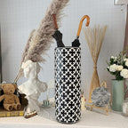 Porcelain Ceramic Umbrella Stand Holder Modern Style Floor Vase for Storage Canes Walking Sticks Golf Umbrella Mono-pods Tripod Bat Golf Club Gift Entryway Indoor 24" High Black&White