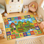Upgrade Ultra Non Slip Kids ABC Rug for Kids Playroom, 2x3 Washable Alphabet Educational Learning Play Mat for Toddlers Baby Boys Girls, Colorful Farm Carpet for Nursery, Classroom & Bedroom, 24"x40"