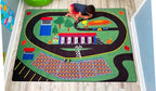 KIDCARPET.COM Racetrack Play Mat Rug | Interactive Activity Carpet for Preschool Playroom Toy Car Track, 7'6" x 12'