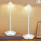 Portable Led Cordless Lamp Table Light 2 Pack, Rechargeable 6000mAh Battery Outdoor Table Lamp for Dinning Restaurant Patio Bedroom Camping, IP54 Waterproof, Dimmable
