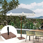 Outsunny Square Patio Umbrella Base, 42 lbs. Concrete Heavy Duty Umbrella Base with Holder for 1.25"/1.5" Poles for Outdoor, Lawn, Poolside, Coffee