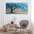 Tree of Life Canvas Wall Art for Living Room Blue Pictures Wall Decor for Office Tree Wall Art for Bedroom Size 20 x 40 Inch