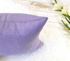 Aiking Home Woven Fine Faux Linen Throw Pillow Cover, Size 18"x18", Lavender