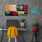 Abstract Canvas Wall Art Modern Living Room Bedroom Home Office Wall Decor Dark Color Abstract Picture Large Framed Canvas Prints Ready to Hang Size 24x48