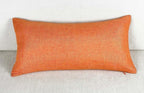 Aiking Home Woven Fine Faux Linen Throw Pillow Cover, Size 12"x24", Orange