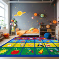 Rugshop Kids Alphabet Educational Learning High Traffic Living Room,Bedroom,Kitchen, Home Office Non Slip Area Rug 5' x 7' Multi