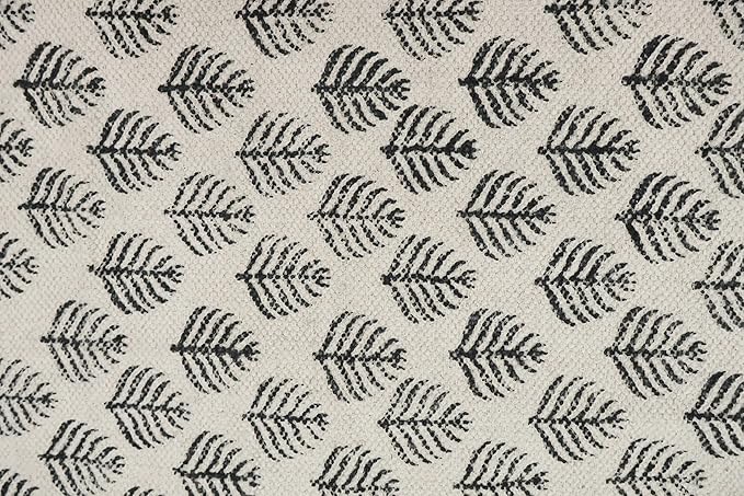 Kilim Rug 12x15 Area Rug Beige & Black Cotton Dhurrie Oriental Thick 0.19 inches Stone Easy Washable Rug Hand Wash Cotton Carpet Flatweave Rug Indoor Outdoor Rugs for Living Room, Bedroom