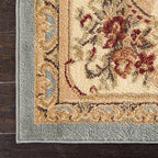 Rugs.com Chateau Collection Rug – 4 Ft Square Light Blue Medium Rug Perfect for Living Rooms, Kitchens, Entryways