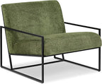 Bo Lounge Chair in Distressed Green Velvet