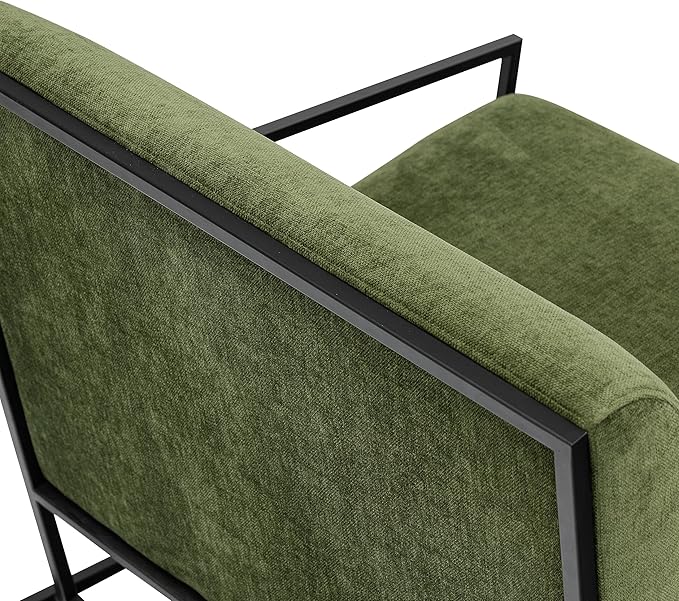 Bo Lounge Chair in Distressed Green Velvet
