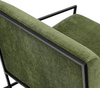 Bo Lounge Chair in Distressed Green Velvet