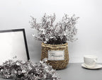 JAKY-Global Babys Breath Fabric Cloth Artificial Flowers 12 Bundle European Fake Silk Plants Decor Wedding Party Decoration Bouquets Real Touch DIY Home Garden (Silver 12pcs)