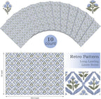 10 Sheets Drawer Liners for Dresser Scented Drawer Liners Non Adhesive Scented Paper for Fragrant Home Shelf Closet(Linen,Light Blue Pattern)