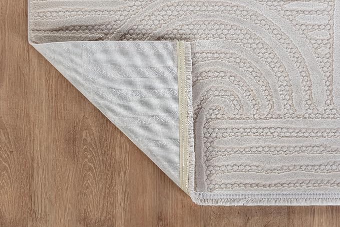 Modern Indoor Rug Orbit 5x7 Area Rugs for Living Room Luxury Kitchen Bedroom Durable Soft Geometric Durable Low and High Pile Stain Resistant Non Shedding Area Carpet 5x7