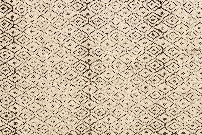 Kilim Rug 12x18 Area Rug Gray & Beige Cotton Dhurrie Geometric Thick 0.19 inches Stone Easy Washable Rug Hand Wash Cotton Carpet Flatweave Rug Indoor Outdoor Rugs for Living Room, Bedroom