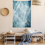 Ambesonne Marble Print Tapestry, Exquisite Granite Stone Architecture Floor Nature Faded Rock Picture, Fabric Wall Hanging Decor for Bedroom Living Room Dorm, 30" X 45", Pale Blue Grey